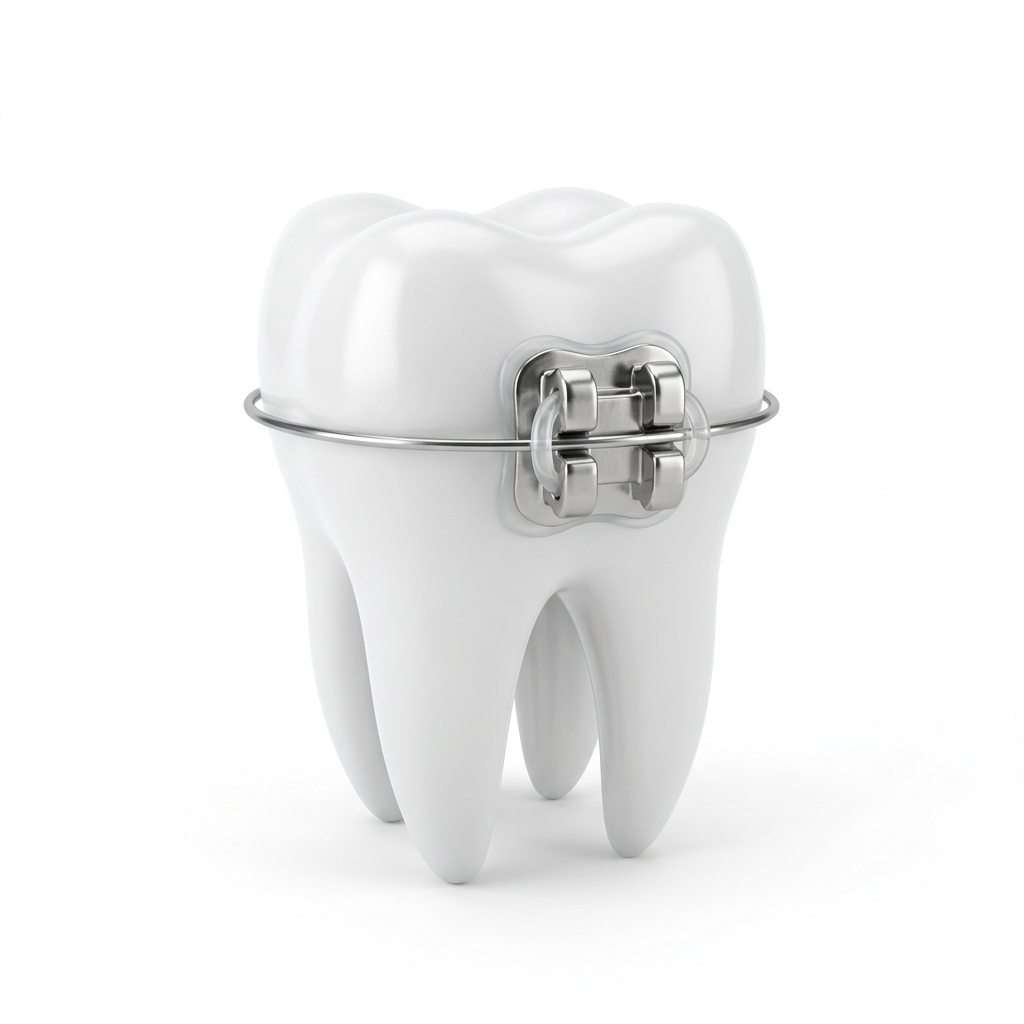 Icono de ortodoncia con brackets